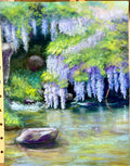 Wisteria Over the Pond